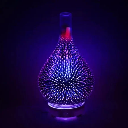 3D Glass Humidifier With 7 Color Led - Somonion Aroma