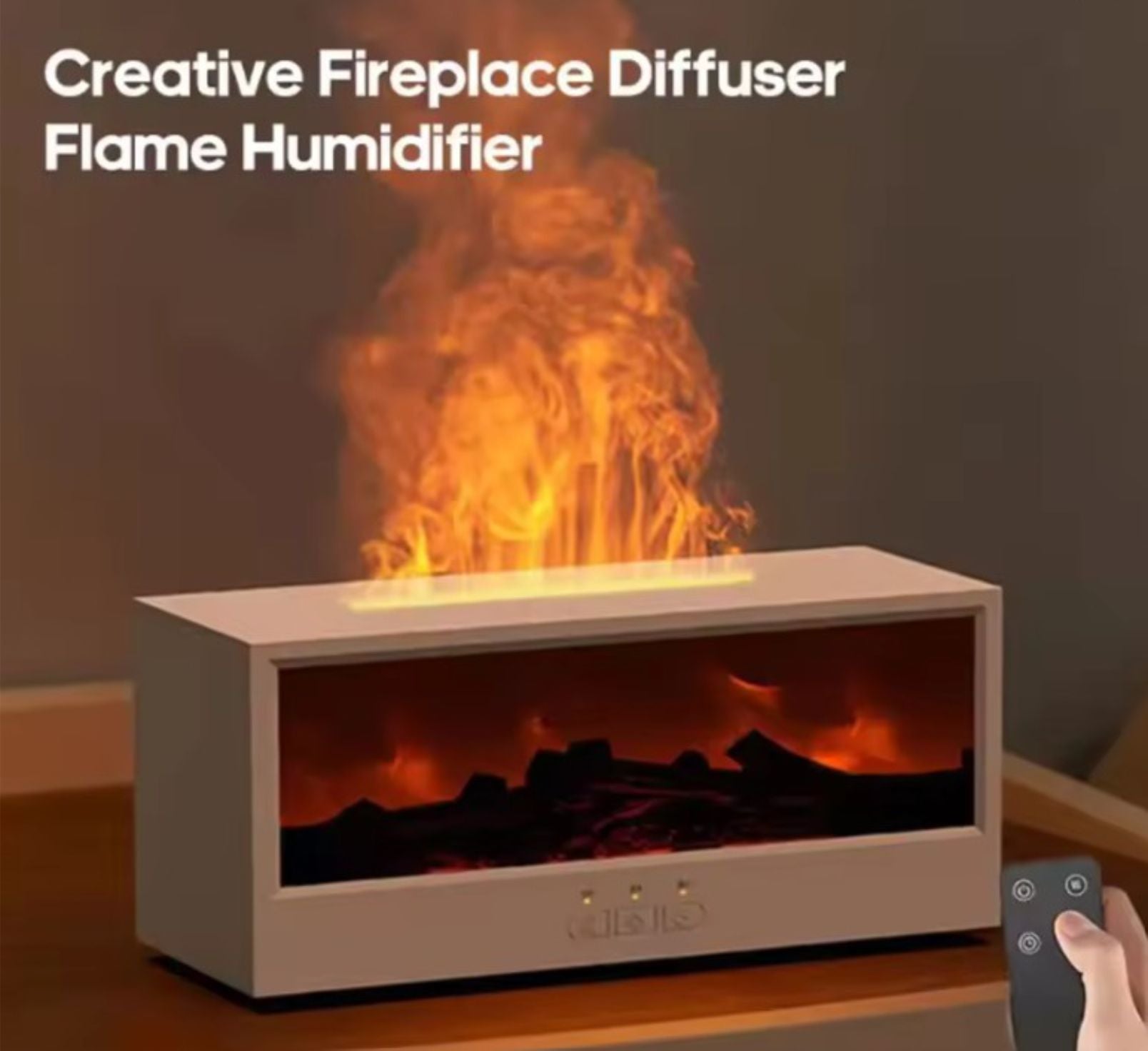 Simulated 3D flame humidifier - Somonion Aroma